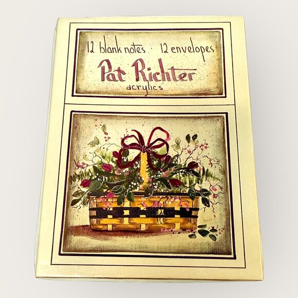 Pat Richter Acrylics 12 Blank Note Cards Set With Envelopes - Picture 2 of 2